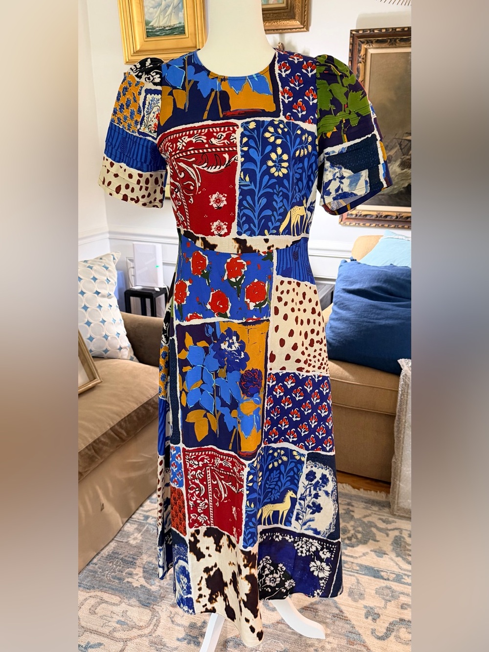 NWT - Hunter Bell Casey Dress in Nightingale Patchwork - Size 6
